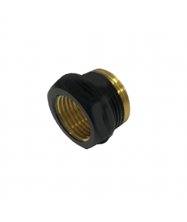 Переходник Schlosser 3/4 НР на 1/2 ВН, с уплотнителем Ral 9005 matt
