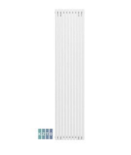 Радиатор KZTO серия QUADRUM 40 V-1750-10 боковое подключение цвет белый муар