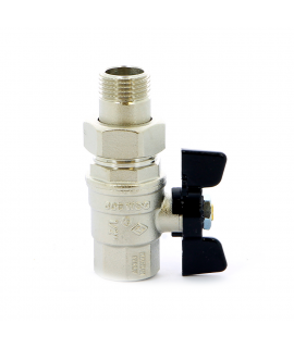 Кран шаровой Bugatti HP-BP 1/2", 322-T, со сгоном