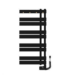 Полотенцесушитель электрический Primoclima FLAT 1040*700, 9 трубок 500W, Черный матовый