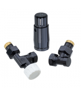 Комплект аксиальный Schlosser DN15 GZ 1/2* GW 1/2 с головкой Мини M30*1,5 Ral 9005