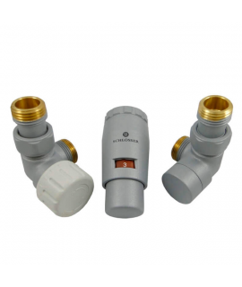 Комплект Schlosser трехосевой левый GZ1/2xM22x1,5 с головкой Мини M30x1,5, Ral