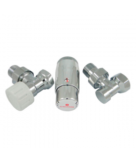 Комплект Schlosser DN15 GZ1/2 x GW1/2 угловой с головкой Мини M30x1,5, Хром