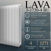 Стальной трубчатый радиатор PRIMOCLIMA LAVA 3-1730-4 BU, glossy white