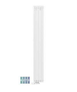 Радиатор KZTO серия QUADRUM 40 V-1750-6 L нижнее левое подключение цвет белый муар
