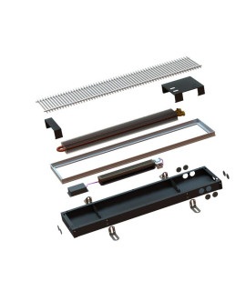 Конвектор внутрипольный Itermic ITTB с принудительной конвекцией 90-300-2900 мм, мощность 5608Вт (Решетка входит в комплект)