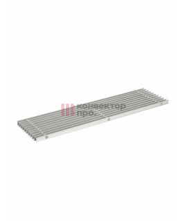 Решетка алюминиевая продольная (жесткая), на шпильках, 18х200х1000, шаг 10мм, цвет Черный (ААЧ), Vitron