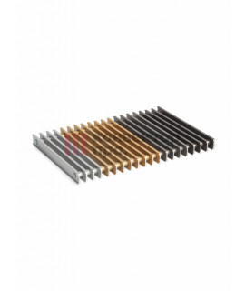 Решетка алюминиевая рулонная, на пружинной основе, 18х270х1000, шаг 13мм, цвет Серебро (ААС), Vitron