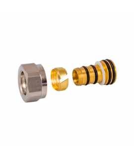 Резьбовое соединение Schlosser для пластиковых труб хром GW 22x1.5 x 16x2