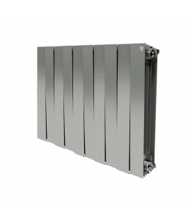 Секционный биметаллический радиатор Royal Thermo PianoForte 500, Silver Satin, количество секций 10