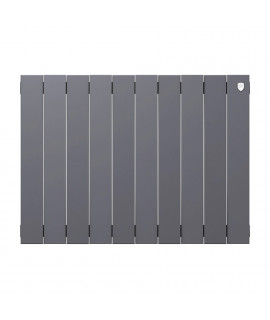 Секционный биметаллический радиатор Royal Thermo PianoForte 500, Silver Satin, количество секций 10
