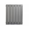 Секционный биметаллический радиатор Royal Thermo PianoForte 500, Silver Satin, количество секций 6