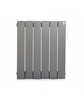 Секционный биметаллический радиатор Royal Thermo PianoForte 500, Silver Satin, количество секций 6