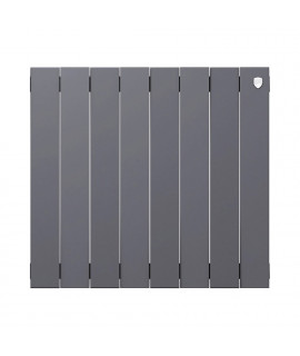 Секционный биметаллический радиатор Royal Thermo PianoForte 500, Silver Satin, количество секций 8
