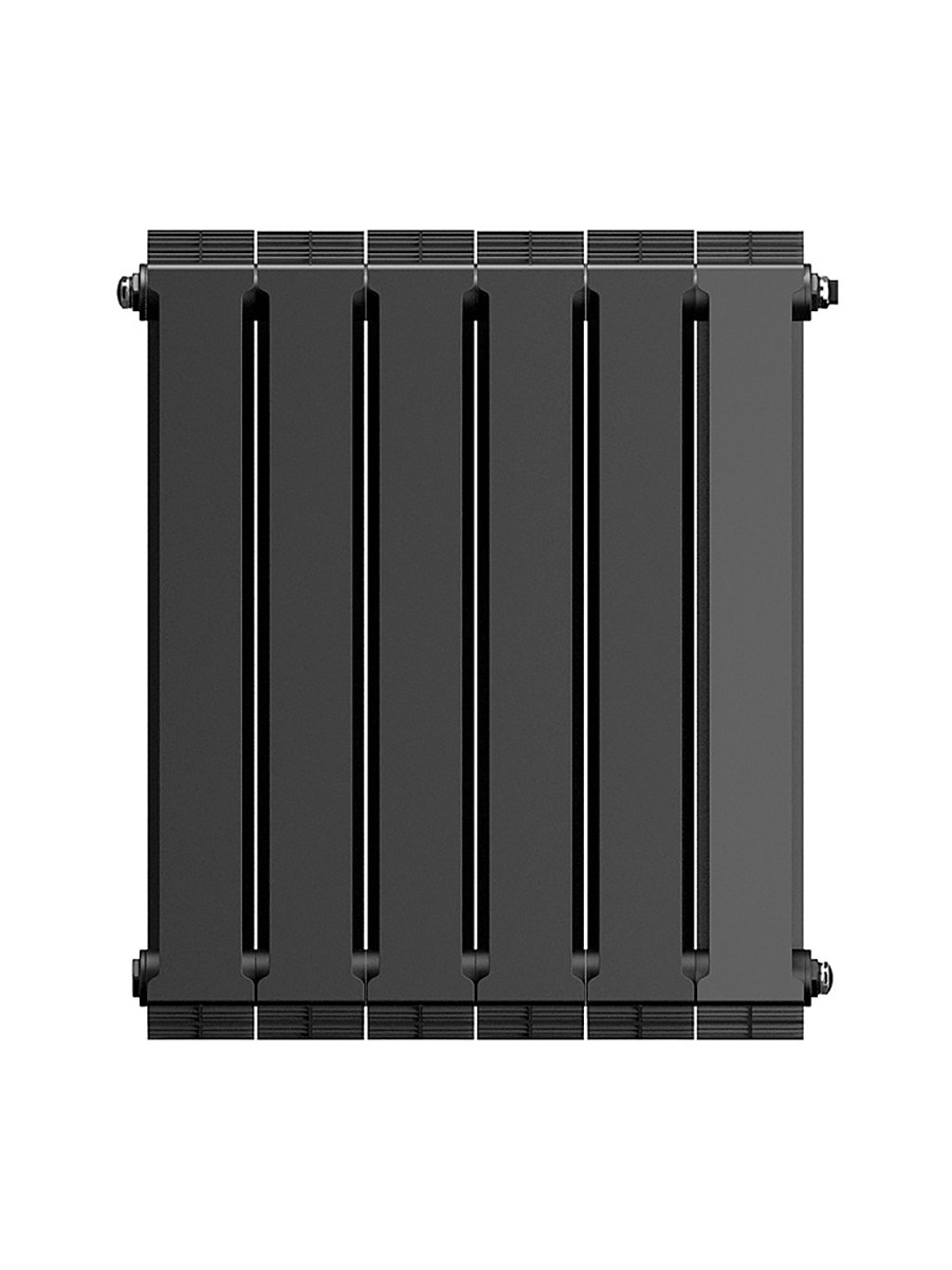 Секционный биметаллический радиатор Royal Thermo PianoForte 500, Noir Sable, количество секций 6