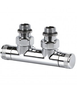Узел угловой SR Rubinetterie Tondera 50 мм, запорный 1/2"х3/4" Е, цвет хром