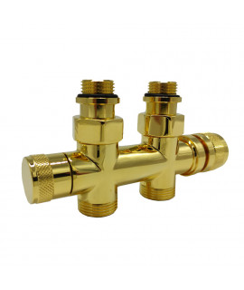 Узел нижнего подключения SR Rubinetterie прямой 1/2"х3/4"Е Золото