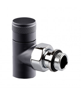 Запорный клапан угловой SR Rubinetterie Tondera 1/2", чёрный матовый