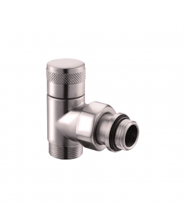 Угловой запорный вентиль SR Rubinetterie Tondera 1/2"х3/4" E, цвет матовый никель