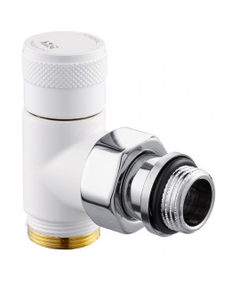 Угловой запорный вентиль SR Rubinetterie Tondera 1/2"х3/4" E, цвет белый