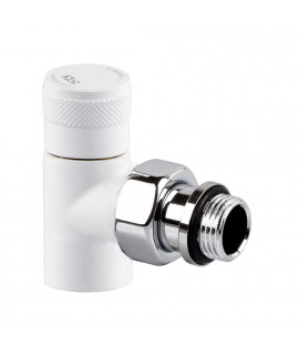 Запорный клапан угловой SR Rubinetterie Tondera 1/2", белый