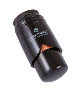 Термостатическая головка Schlosser BRILLANT M30x1,5 SH, Черный