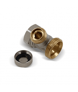 Клапан запорный Primoclima Armature прямой ВР-НР 1/2"х3/4", без хвостовика, никель