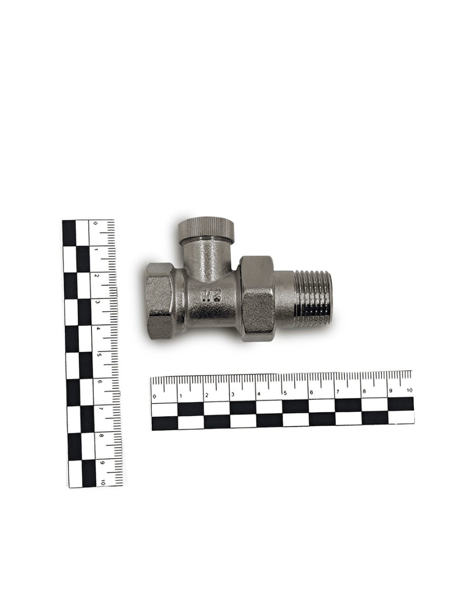 Запорный клапан Primoclima Armature прямой 1/2", никелированный
