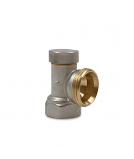 Клапан запорный Primoclima Armature угловой ВР-НР 1/2"х3/4", без хвостовика, никель