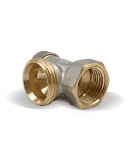 Клапан запорный Primoclima Armature угловой ВР-НР 1/2"х3/4", без хвостовика, никель