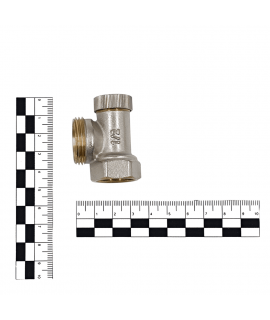 Клапан запорный Primoclima Armature угловой ВР-НР 1/2"х3/4", без хвостовика, никель