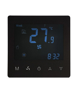 Термостат настенный ТН22 (110V-240VAC, fan control 0-10V, Wifi) черный (для HTS)
