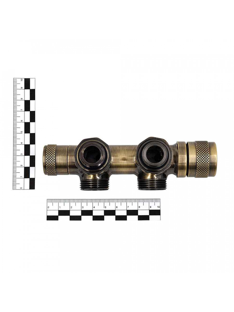 Узел нижнего подключения терм. Primoclima Armature "Lunar" угловой левый 1/2"х3/4"Е, цвет бронза
