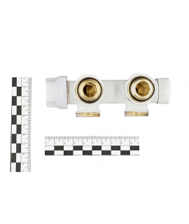 Узел нижнего подключения Primoclima Armature термостатический угловой правый 1/2"х3/4", белый