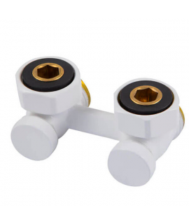 Узел подключения Schlosser G 3/4 x 3/4 D=50мм, угловой, Белый