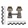 Прямой Н-образный клапан Primoclima Armature для нижнего подключения, 3/4"х1/2", никель