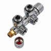 Узел нижнего подключения терм. Primoclima Armature "Lunar" угловой левый 1/2"х3/4"Е, цвет хром