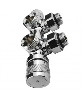 Узел нижнего подключения терм. Primoclima Armature "Lunar" угловой левый 1/2"х3/4"Е, цвет хром