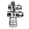 Узел нижнего подключения Primoclima Armature термостатический "Lunar" прямой 1/2"х3/4"Е, Хром